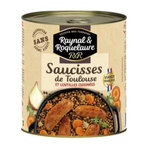 Toulouse Pølser med linse 840g Raynal & Roquelaure
