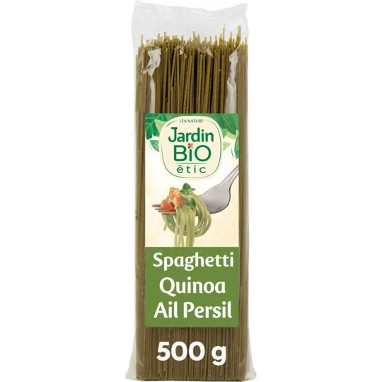 Spaghetti pasta quinoa persille hvitløk Økologisk JARDIN BIO 500g
