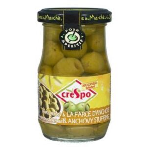 CRESPO Grønne oliven med ansjosfyll 120g