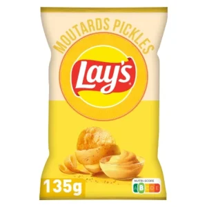 LAY'S chips med smak av sennep og sylteagurk 135g