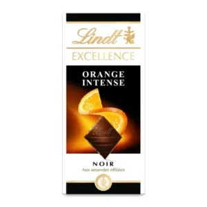 LINDT Création Tablette de chocolat noir/orange intense Excellence 100g