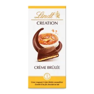 LINDT Création  Tablette de Chocolat Lait Crème Brûlée 150g