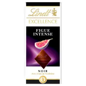 LINDT Excellence Tablette de chocolat noir/figue intense Excellence 100g
